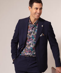 Modern Cut Jacket in Navy and Sage