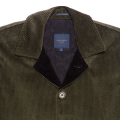 Cotton Corduroy Jacket in Steel Blue, Olive