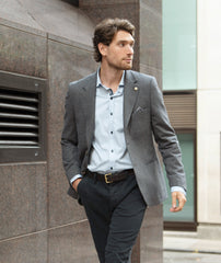 Modern Wool Blend Taupe & Grey Jacket