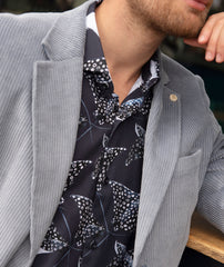 Corduroy Jacket - 100% Cotton in Ocean Blue, Steel Blue