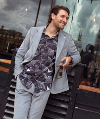 Corduroy Jacket - 100% Cotton in Ocean Blue, Steel Blue