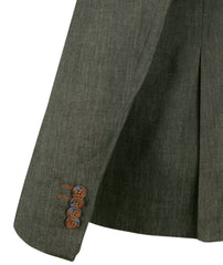 Linen Mix Jacket in Olive, Navy