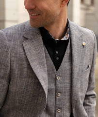 Modern Jacket in Sky and Navy