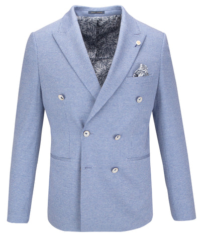 Sophisticated Double-Breasted Light Blue Jacket
