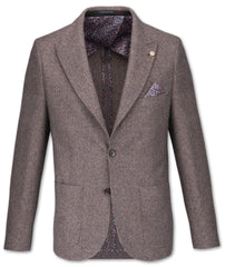 Wool Blend Herringbone Jacket