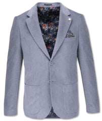 Corduroy Jacket - 100% Cotton in Ocean Blue, Steel Blue