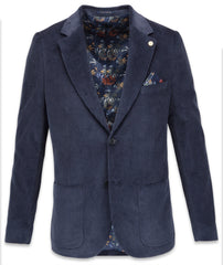 Corduroy Jacket - 100% Cotton in Ocean Blue, Steel Blue