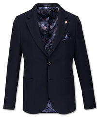 Modern Fit Navy Jersey Blazer