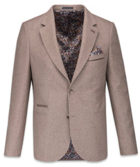 Wool Blend Jacket in Sage, Navy and Oatmeal