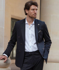 Modern Navy Double-Breasted Jacket