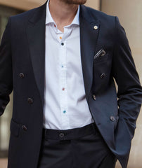 Modern Navy Double-Breasted Jacket