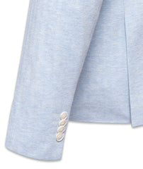 Cotton Blend Herringbone Jersey Blazer