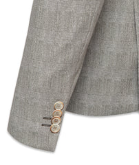 Green Prince of Wales Check Jersey Blazer