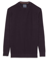 Cotton Textured Crew Neck Knit Top