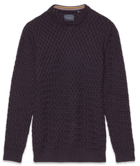 Men's Basket Weave Crew Neck Top