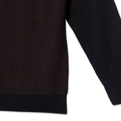 Braided Weave Knit with Collar and Buttons