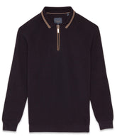 Braided Weave Cotton Knit with Zip