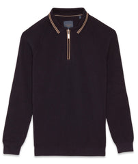 Braided Weave Cotton Knit with Zip