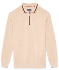 Braided Weave Cotton Knit with Zip