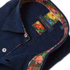 Men's Linen Blend Long Sleeve Shirt