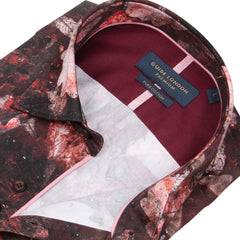 Leaf Pattern Sleeve Cotton Shirt