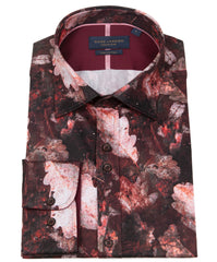 Leaf Pattern Sleeve Cotton Shirt