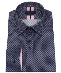 Contemporary Geometric Pattern Men's Shirt