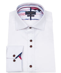 Multicolour Detail Plain Shirt