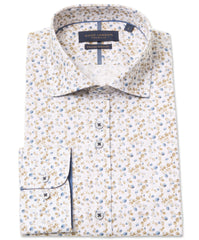 Small Leaf and Stem Print Shirt