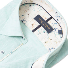 Linen Cotton Blend Solid Colour Long Sleeve Shirt