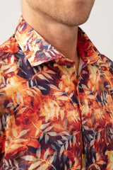 Autumn Leaves Long Sleeve Cotton Shirt