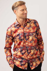 Autumn Leaves Long Sleeve Cotton Shirt