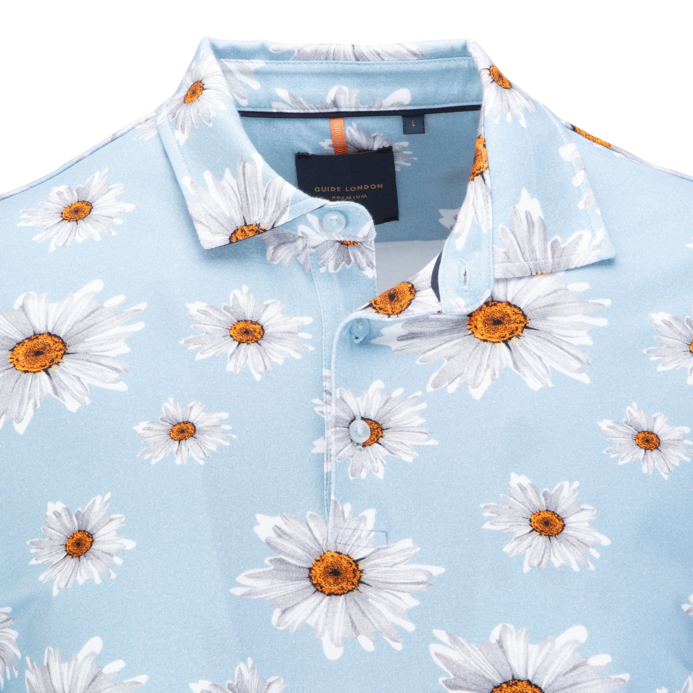 Light Blue Daisy Polo Shirt