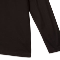 Long sleeve jersey polo made with mercerized cotton