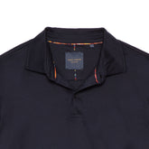 Long sleeve jersey polo made with mercerized cotton