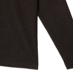 Men's Black Herringbone Half-Zip Jersey