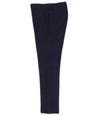 Men's Navy Cotton Blend Trousers