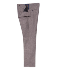 Wool Blend Herringbone Trousers
