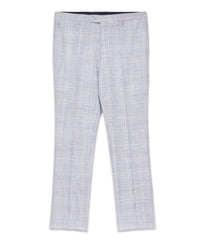Soft Melange Check Light Blue Trouser