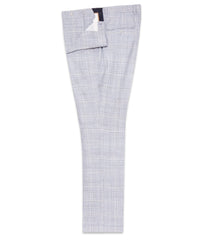 Soft Melange Check Light Blue Trouser