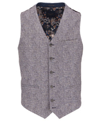 Knitted Cotton Linen Blend Waistcoat
