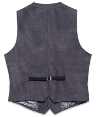 Men's Taupe and Grey Wool Blend Waistcoat