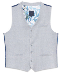 Lightweight Waistcoat in a Textured Knitted Fabric