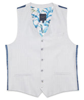 Linen Blend Soft Herringbone Waistcoat