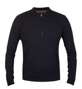 Jersey polo with zip fastening