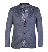 Checked jersey blazer