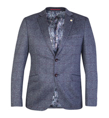 Checked jersey blazer