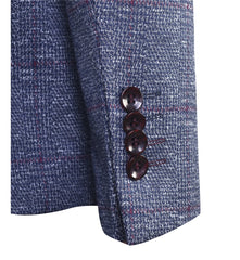 Checked jersey blazer