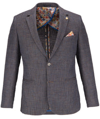 Textured Woven Triple Colour Yarn Blazer