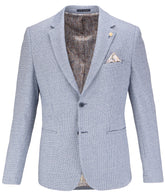 Cotton and Linen Blend Jersey Blazer